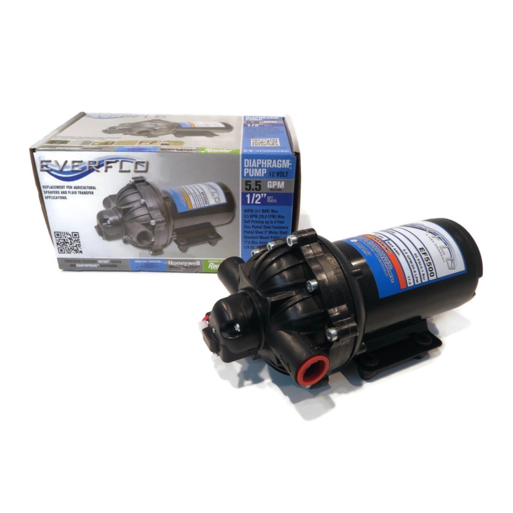 (2 Pack) Everflo 5.5 GPM, Diaphragm Pump for Devalan 5850-201C-SB, 5850201CSB