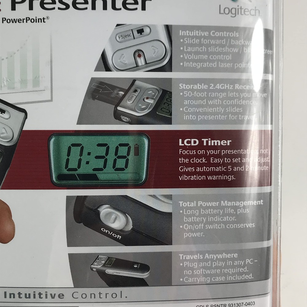 Logitech 2.4 GHz Cordless Presenter (Black)