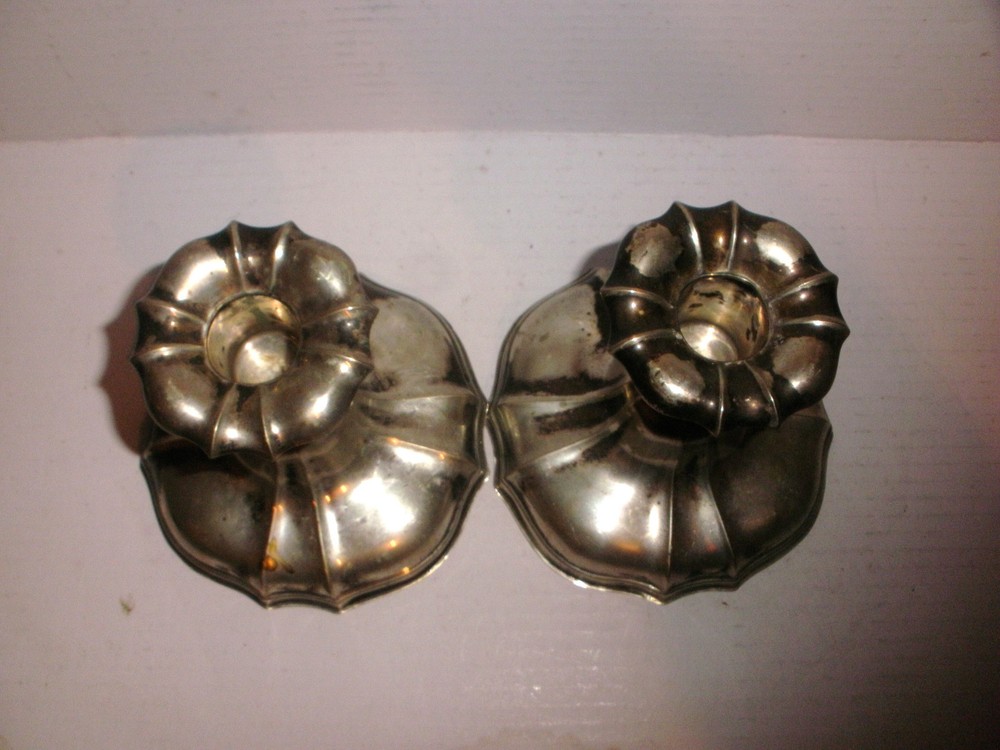 Antique Silver 830s MNF Swedish Sweden Malmo candlesticks