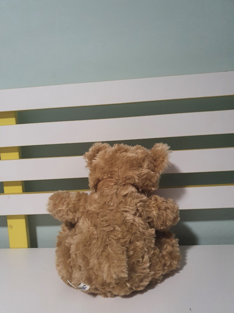 TEDDY TIME TEDDY BEAR BROWN WITH BROWN BOW 21CM