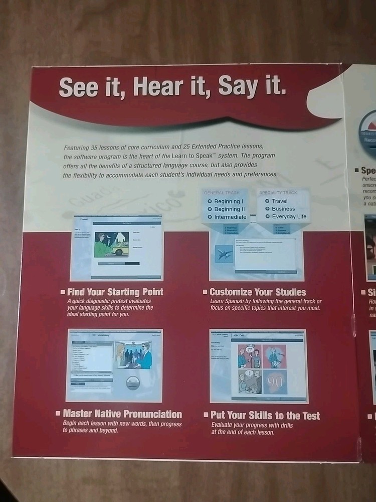 Learn To Speak Spanish Deluxe PC 5 CDS