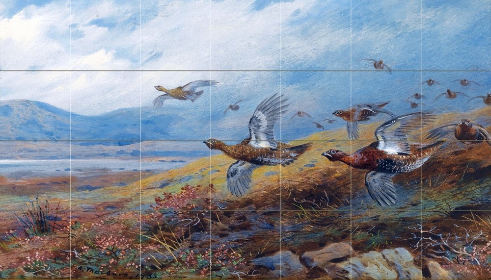 Driven Grouse Tile Mural Kitchen Bathroom Wall Backsplash 29.75x17 Ceramic
