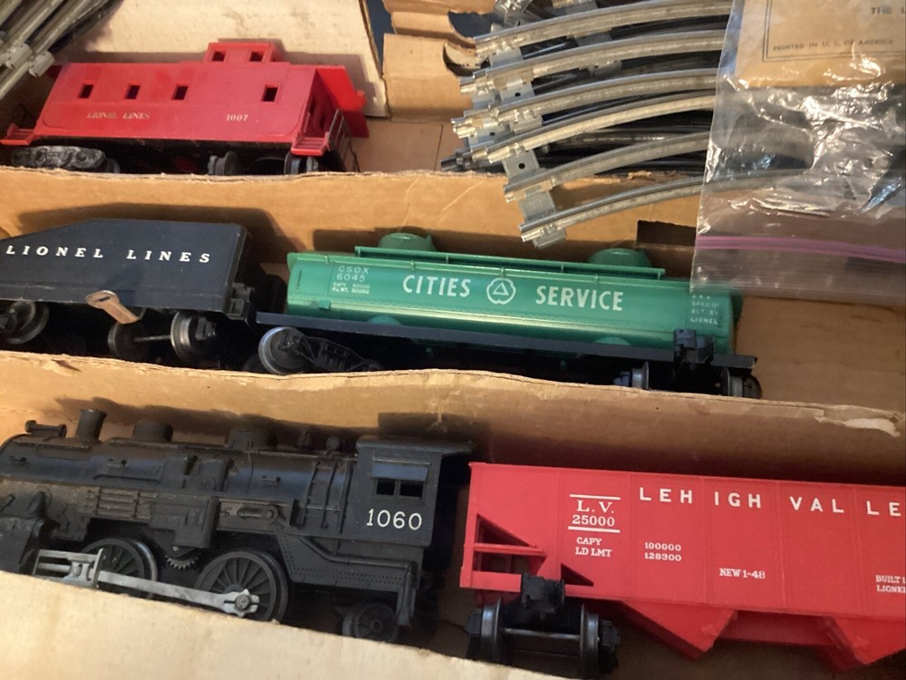 Lionel Train Set Steam Freight No. X-681 Untested; Appears Complete