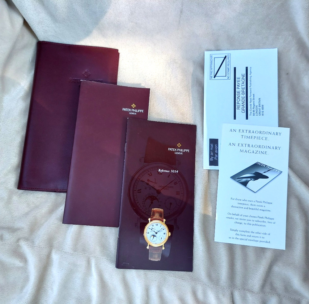 Patek Philippe 5054 Booklets Manual Instructions Folder Lot Set
