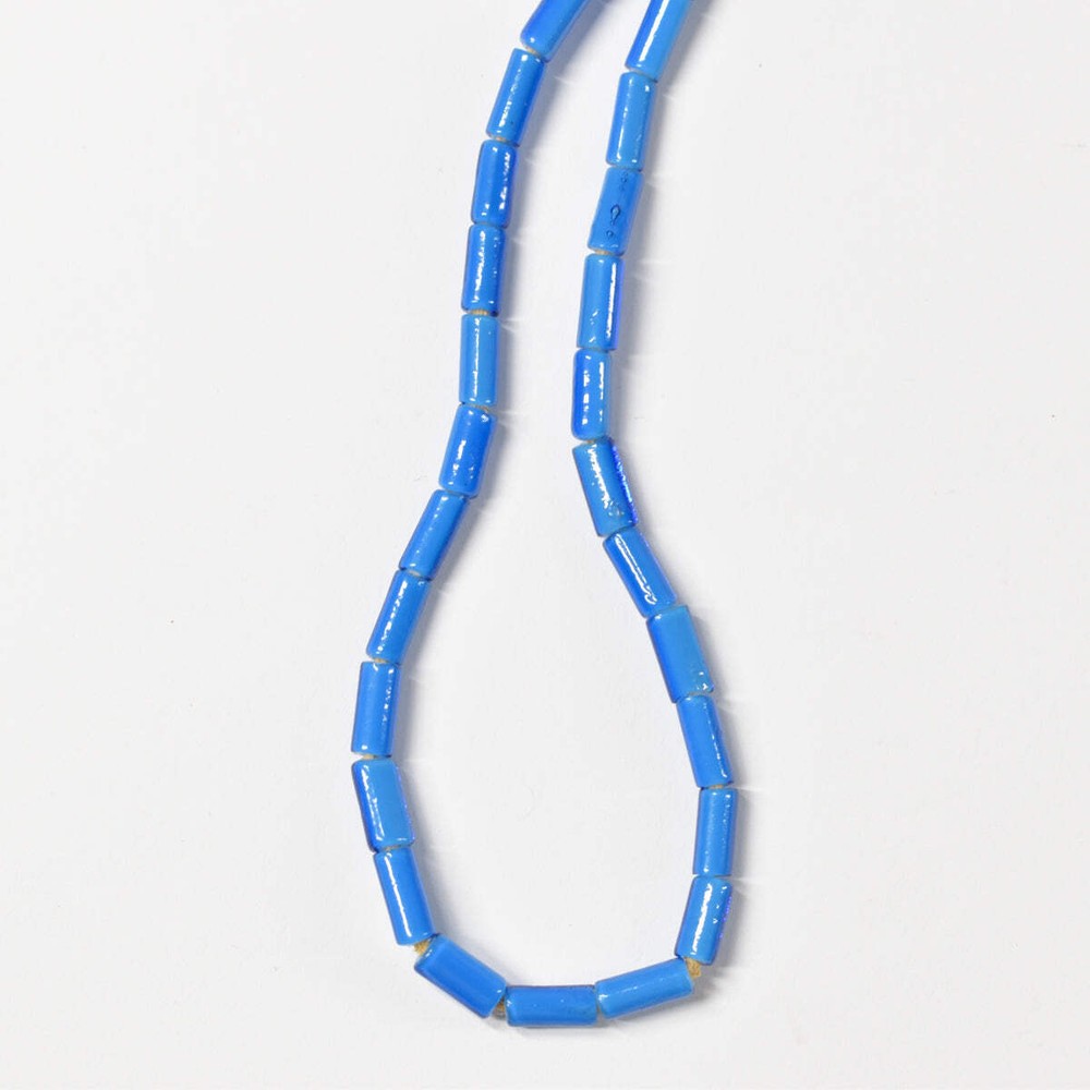Cylindrical Translucent Blue Trade Beads Czech Mint