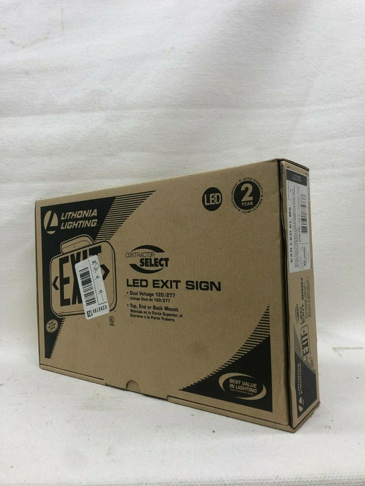 Lithonia Lighting EXR LED EL M6 Exit Sign w/ Battery Back Up