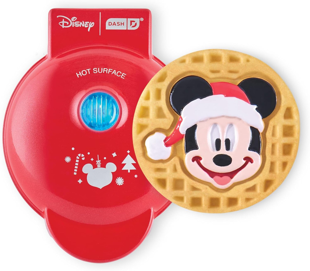 Disney Mickey Mouse Santa Mini Waffle Maker - Electric Waffle Maker for Creativ
