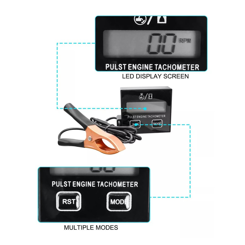 Digital Tachometer Small Digital Engine Tachometer Inductive Tachometer Digit
