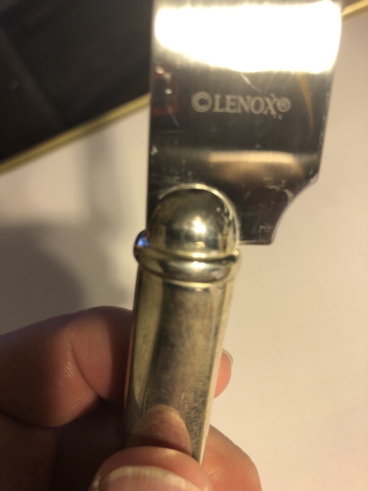 Lenox Heart Shaped Silver Cake Knife- Anniversary, Wedding