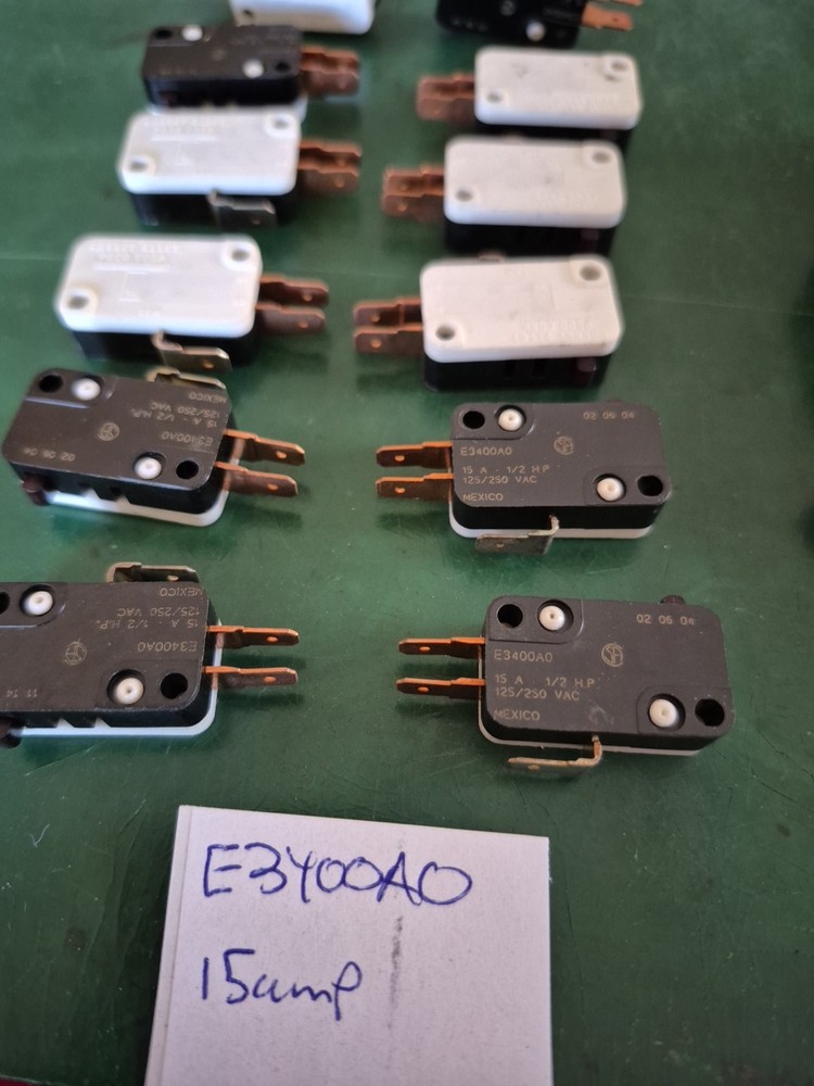 E3400A0 Cherry Electronics 15A Microswitch Snap Acting Lot Of 5
