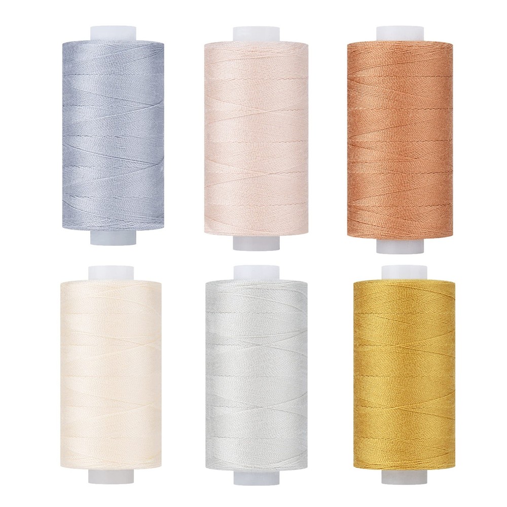 All Purpose Thread Polyester 400 Yards 6 Light Colors