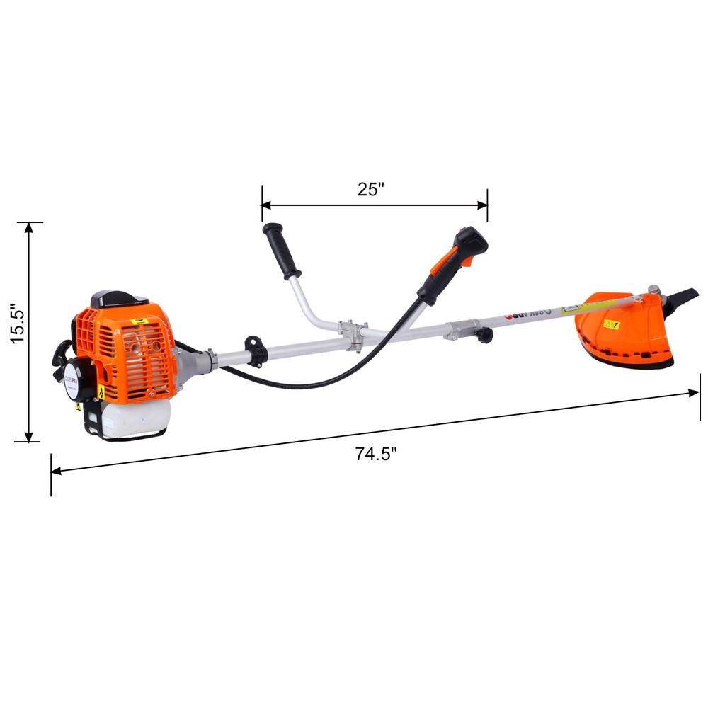2 in 1 String Trimme 52cc Weed Eater/Wacker Gas Powered with 10'' Brush Cutter