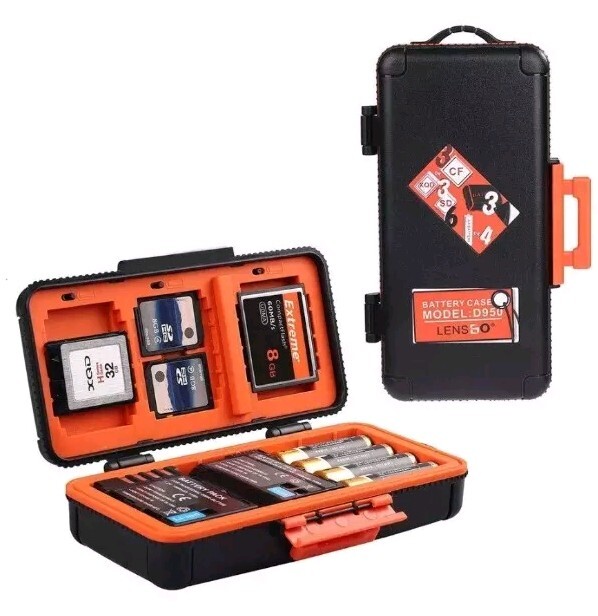 LYNCA Camera Battery & Memory Card Case Professional Water-Resistant  Shockproof