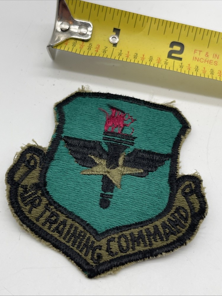 U.S. Military USAF Air Training Command Patch Insignia ERROR Cut White Back Sub
