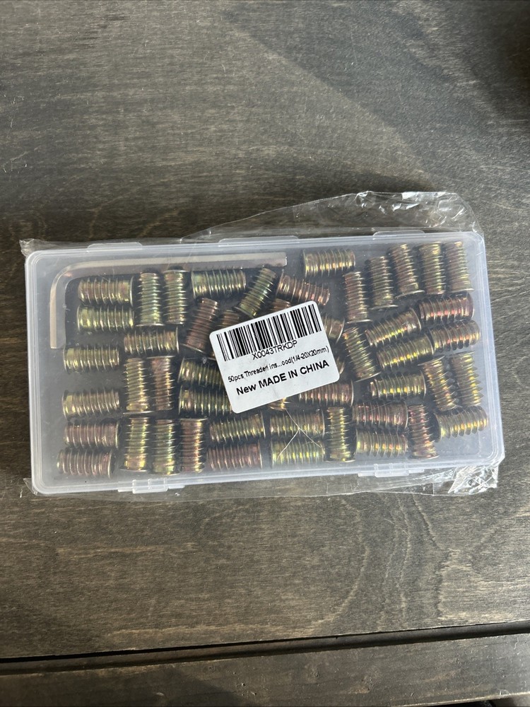 Threaded 1/4 inch wood inserts