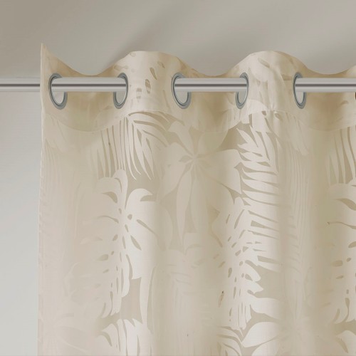 AS Palm Leaf Burnout Window Sheer Natural 50x63"