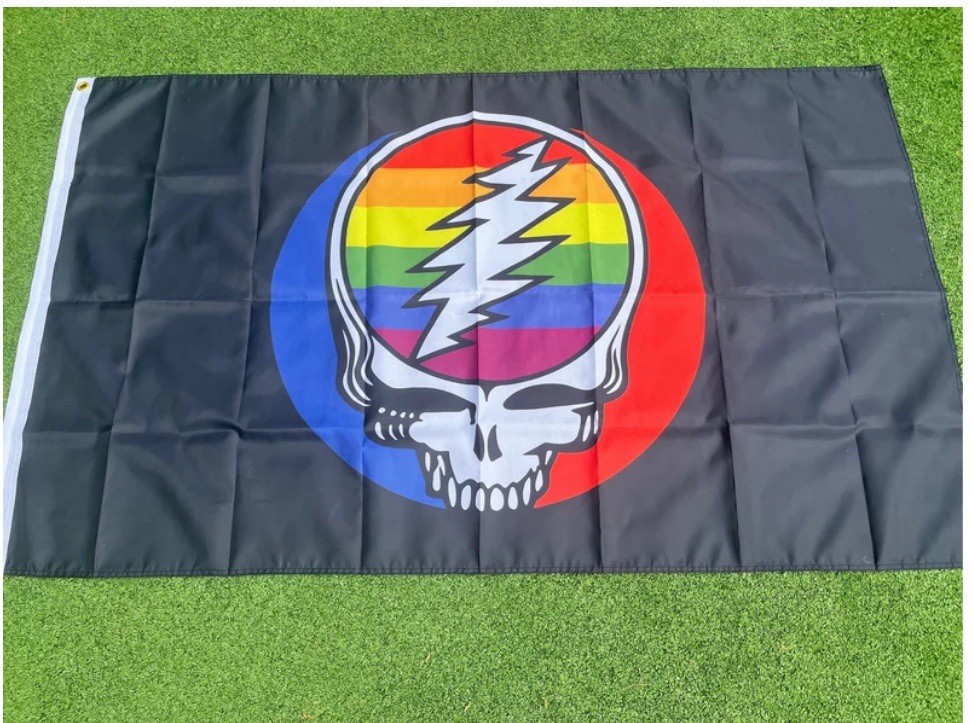 Grateful Dead Rainbow Pride Flag 3’ x 5’