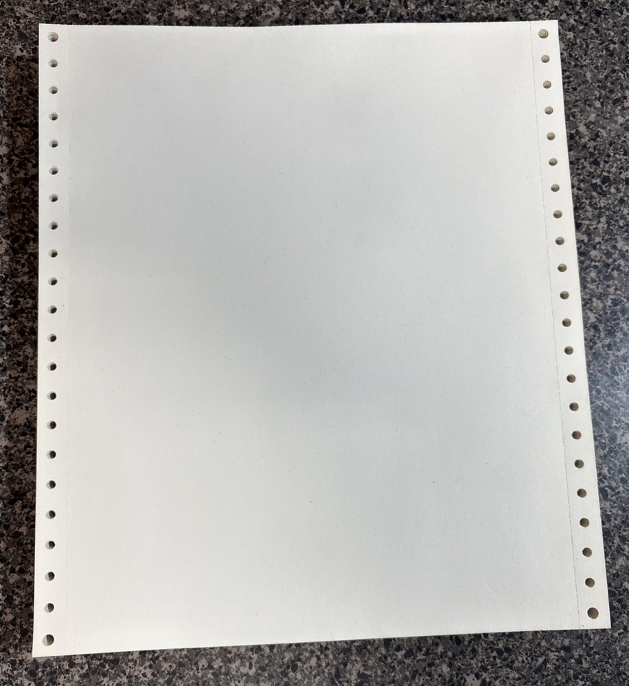 200 Sheets Continuous Fan-Fold Dot Matrix Tractor Feed Printer Paper 9.5x11 inch