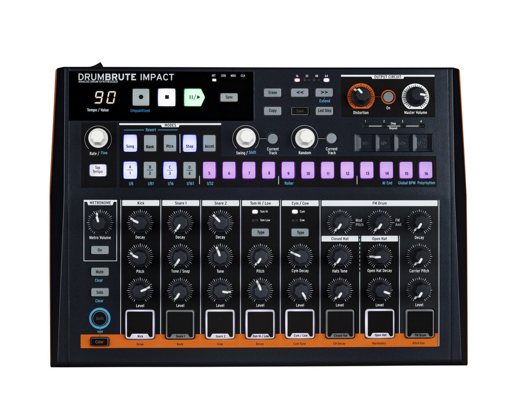Arturia DRUMBRUTE IMPACT Analog Drum Machine w/USB MIDI Interface