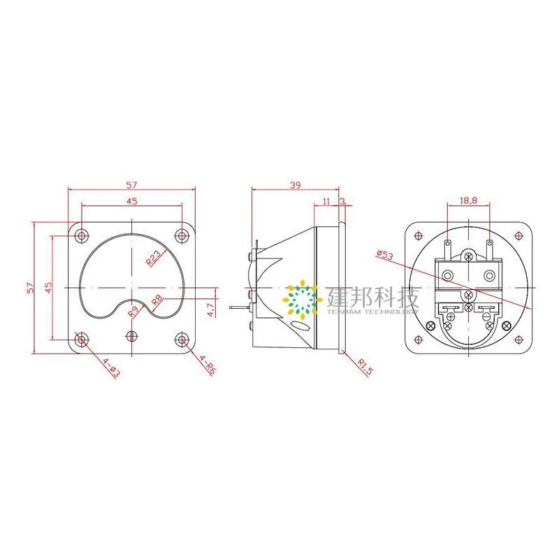 2PCS TR-57 High-Precision VU Meter Front Level Meter with Backlight