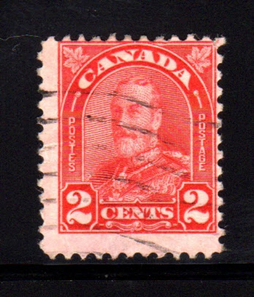 CANADA #167  3  CENT KING GEORGE V  ARCH/LEAF ISSUE  USED   c