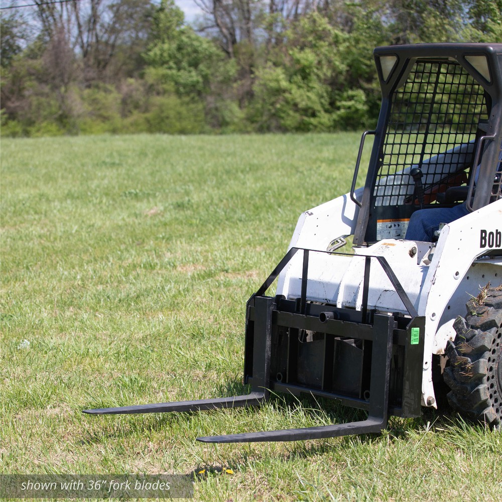 Titan Attachments 48-in Skid Steer Pallet Fork Frame Attachment, 60" Fork Blades