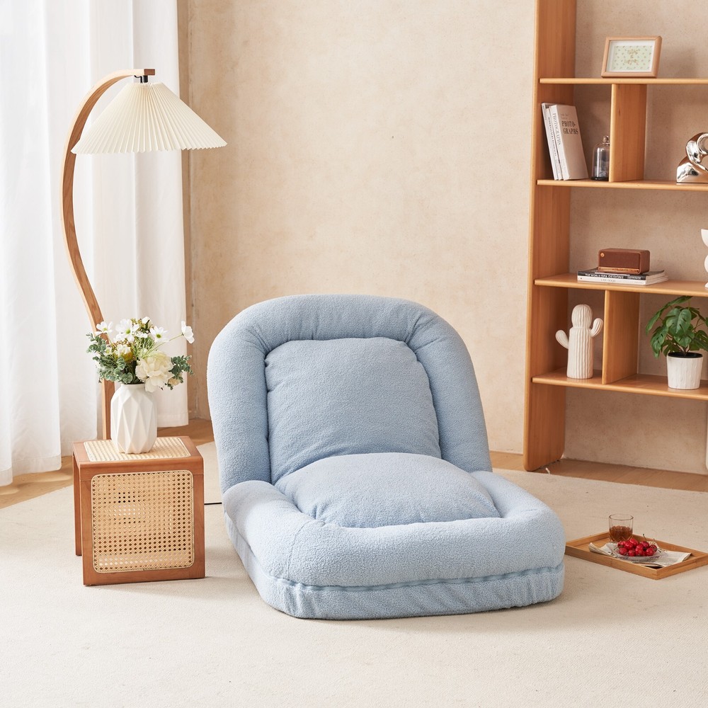 Triple Fold Down Sofa Bed,Blue