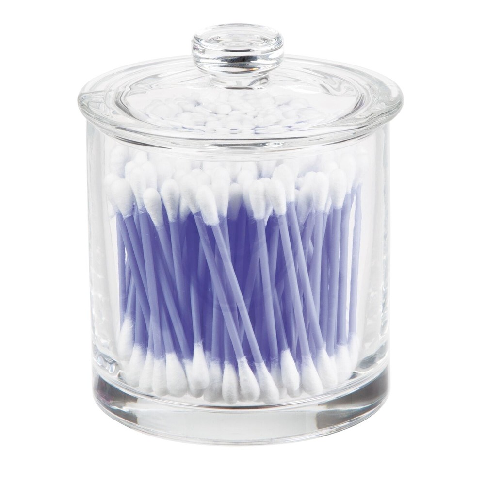 Clear Small Glass Apothecary Jar - Functional Vanity Storage Decor