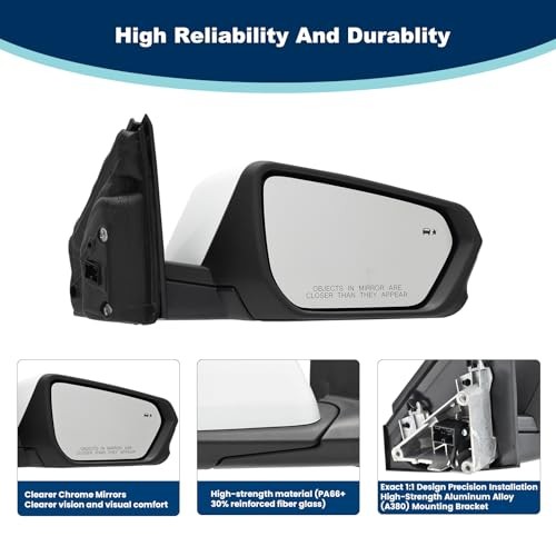 Side mirror assembly replacement, left side mirror assembly replacement, right
