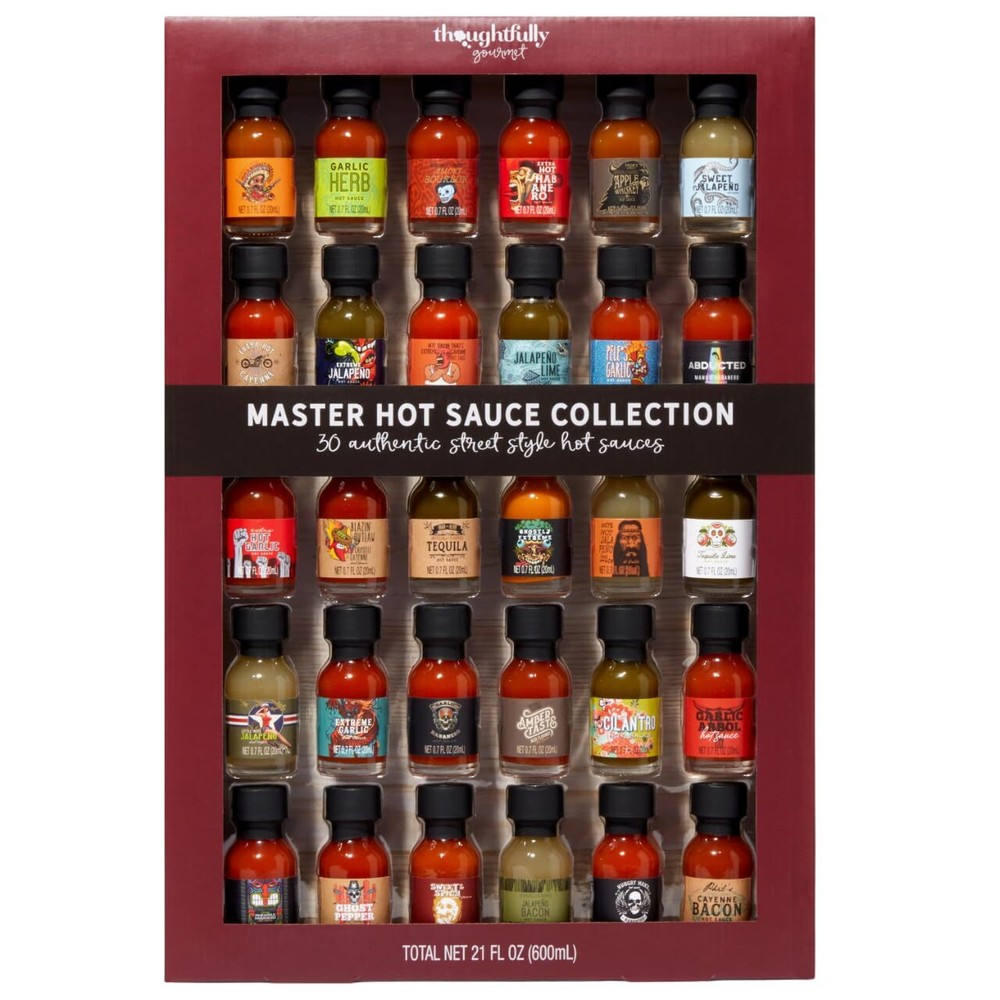 Thoughtfully Gourmet Master Hot Sauce Collection Sampler Set Flavors Include ...