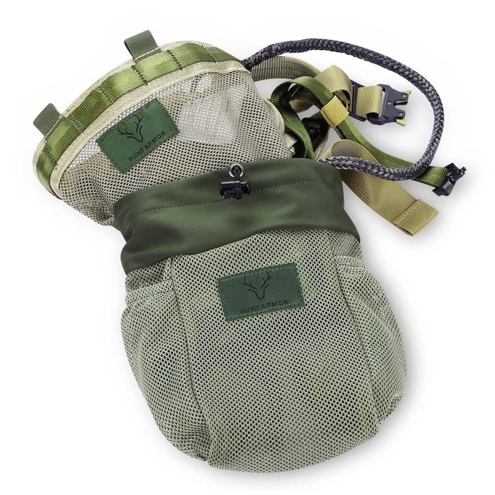 NatureBlend Hunting Saddle Dump Pouch: Mesh Saddle Bag with Drawstring Closur...