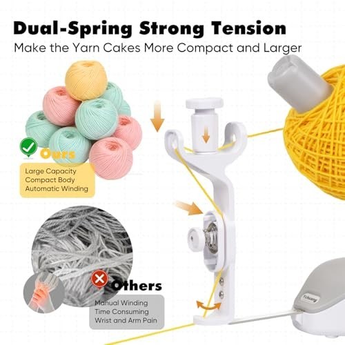 Automatic Electric Yarn Ball Winder - Compact Wool Spinner with Adjustable Speed