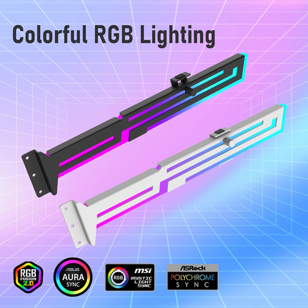 ARGB GPU Support Bracket, RGB GPU Brace Support, 5V 3Pin Addressable GPU Holder,