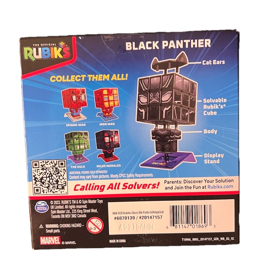 Rubik’s Cube Black Panther Cuber New