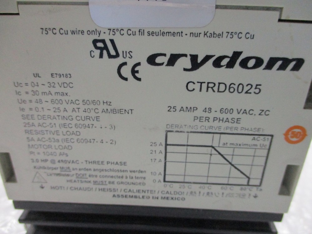 CRYDOM CTRD6025 RELAY NSNP