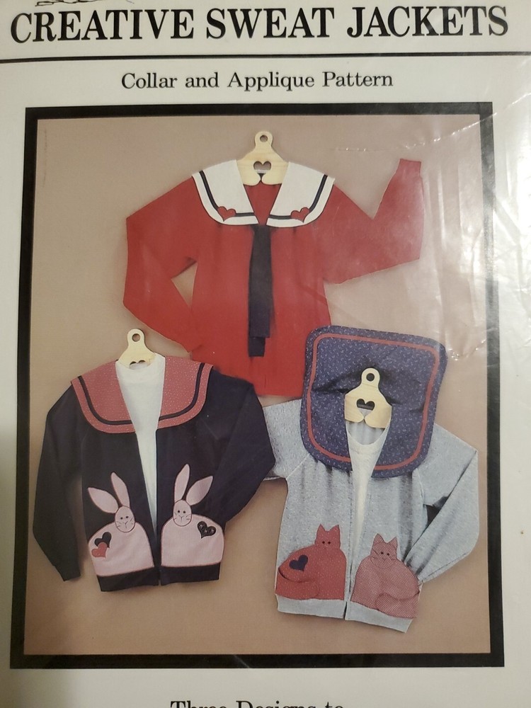 Fabricraft Creative Sweat Jackets Collar Applique Pattern Craft Kit