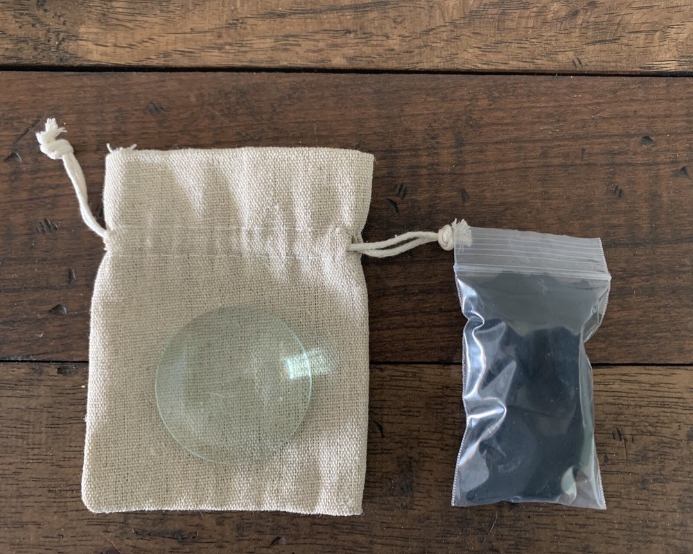 5X Magnifying Glass Fire Starter With Char Cloth