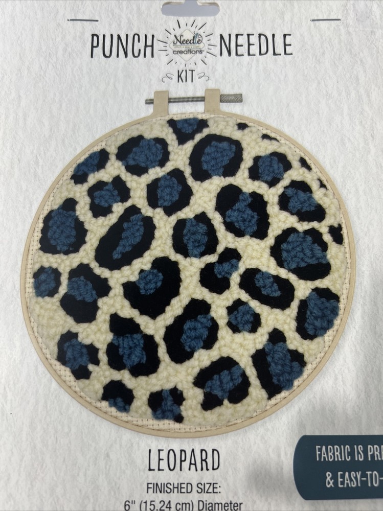 Needle Creations Punch Needle Kit “Leopard” Skill Level Beginner New