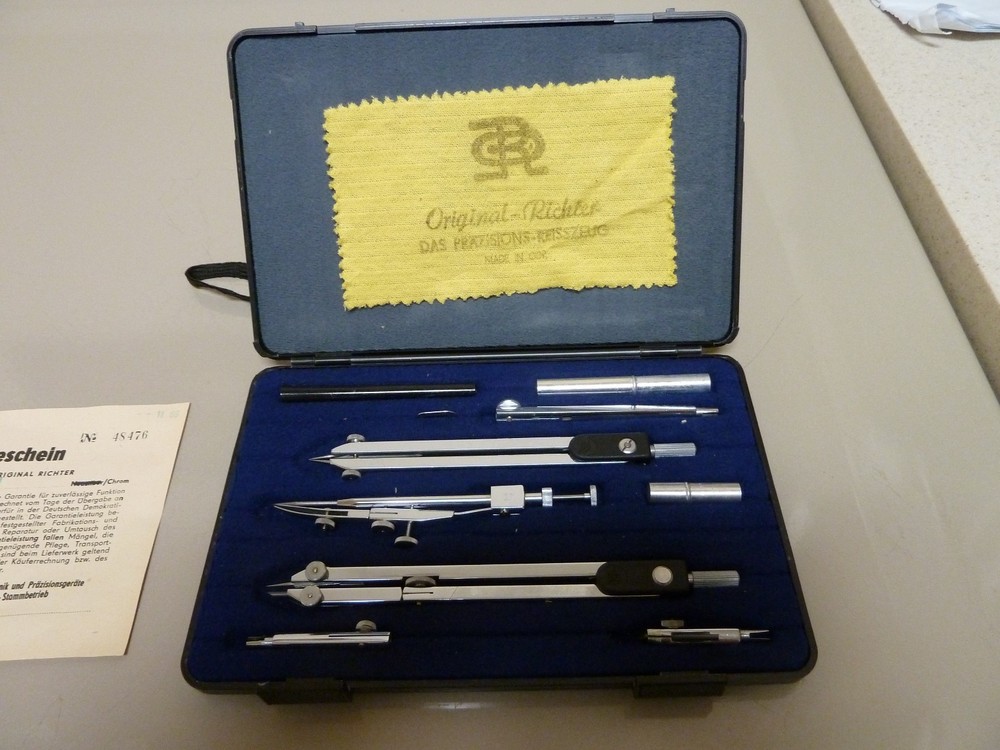 Original Richter Drawing Set/Technical Drawing Instruments/Drafting Tools