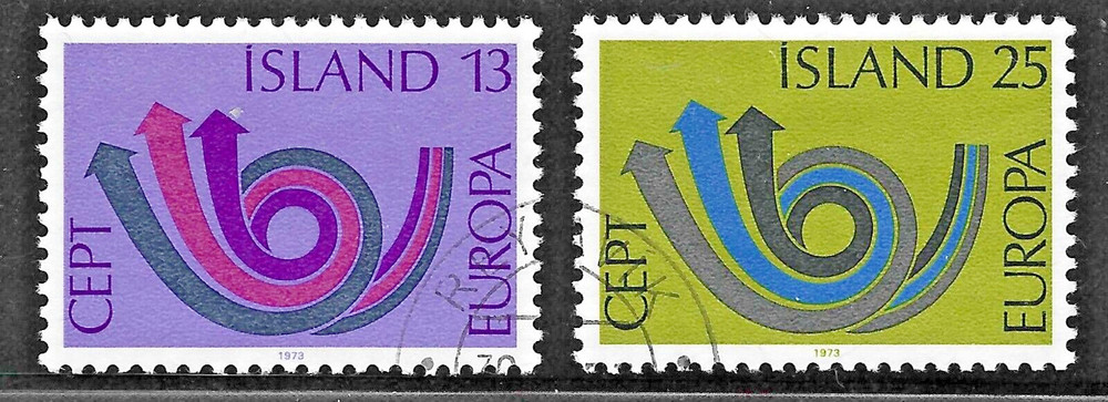 Iceland (1973) - Scott # 447 - 448,    Used