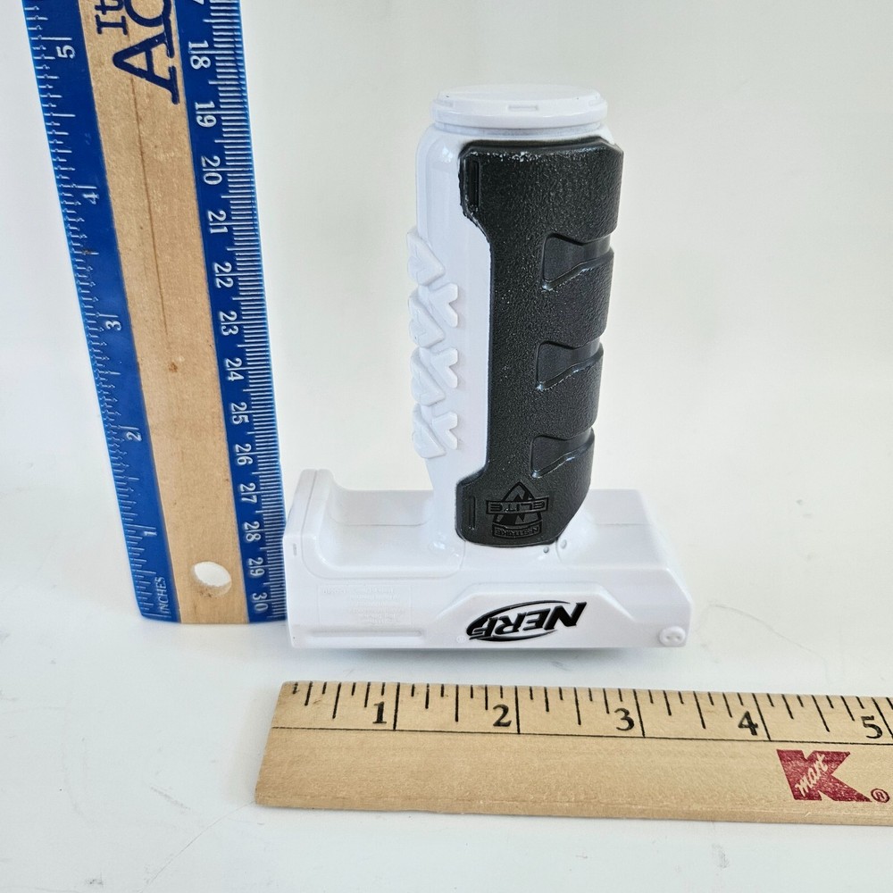 Nerf N-Strike White Elite Retaliator Pump Handle Grip Foregrip Accessory Part