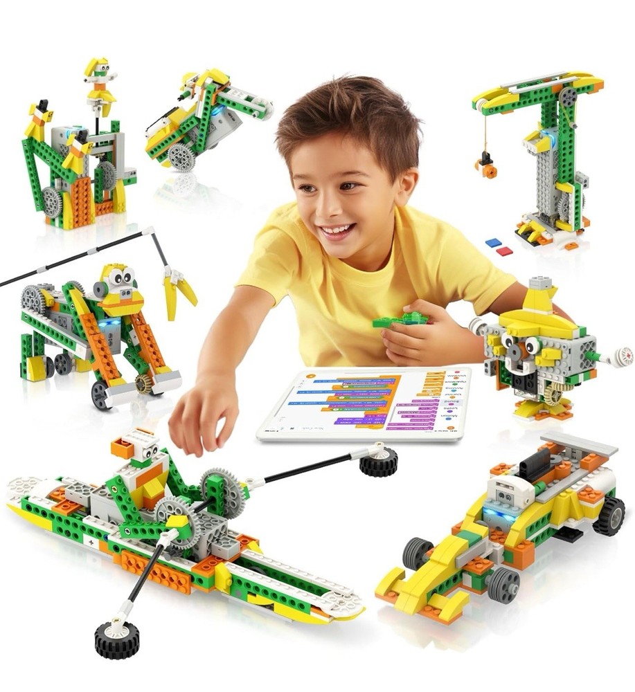 Q Robot Building Kit, 20-in-1 Programmable APP RC Car Robotics Coding Kit