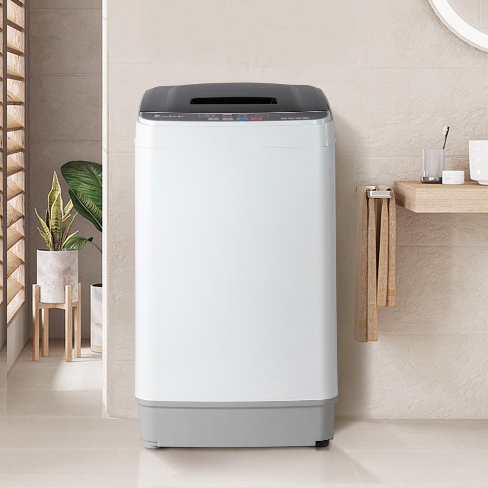 17.6 Lbs Full-Automatic Compact Washing Machine, Top Load Washer with Drain Pump