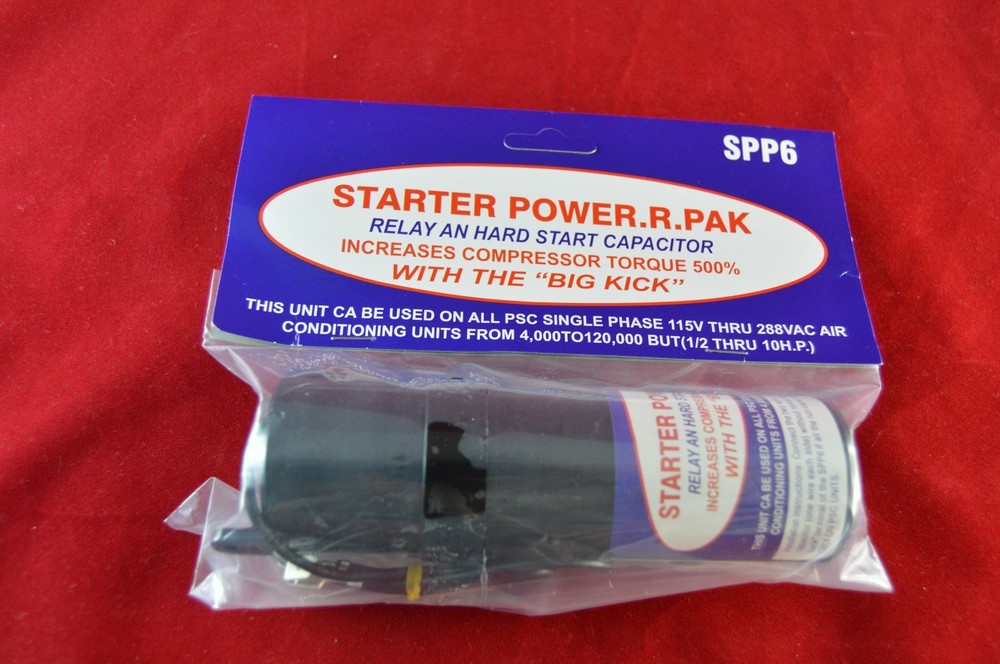 SPP6 Hard Start Kit Capacitor Relay 1/2HP-10HP Increases Torque 500% -10 Pack*