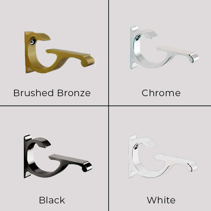 Black Finish Curved Shelf Bracket