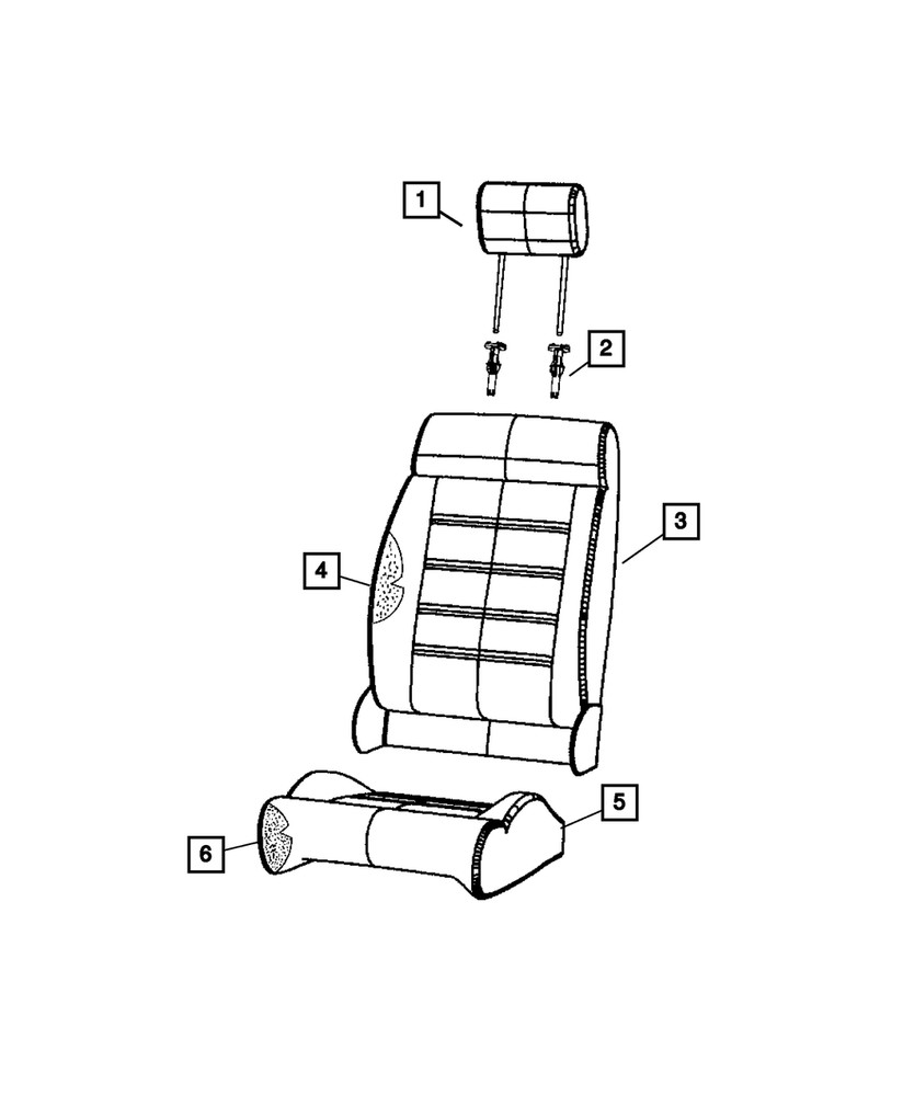 Genuine Mopar Front Headrest Left 1YW79DX9AA