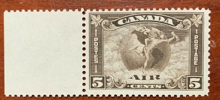 Canada #C2 Airmail 'Allergory - Airmail Circles Globe' MNH ($100)