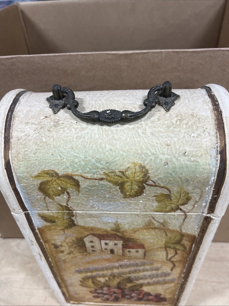 Wine Box Holds Two Bottles Handle