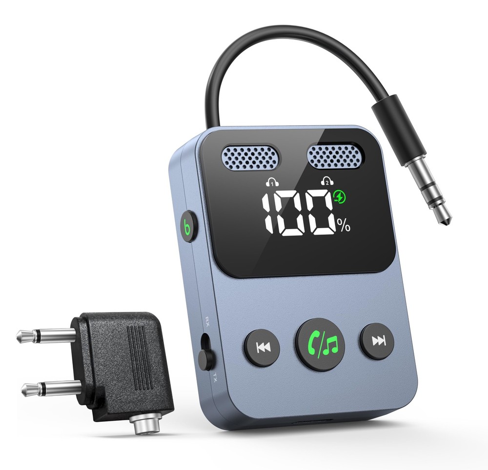 Bluetooth 5.3 Transmitter Receiver, 2-in-1 Adapter for Airplane, Bluetooth Tr...
