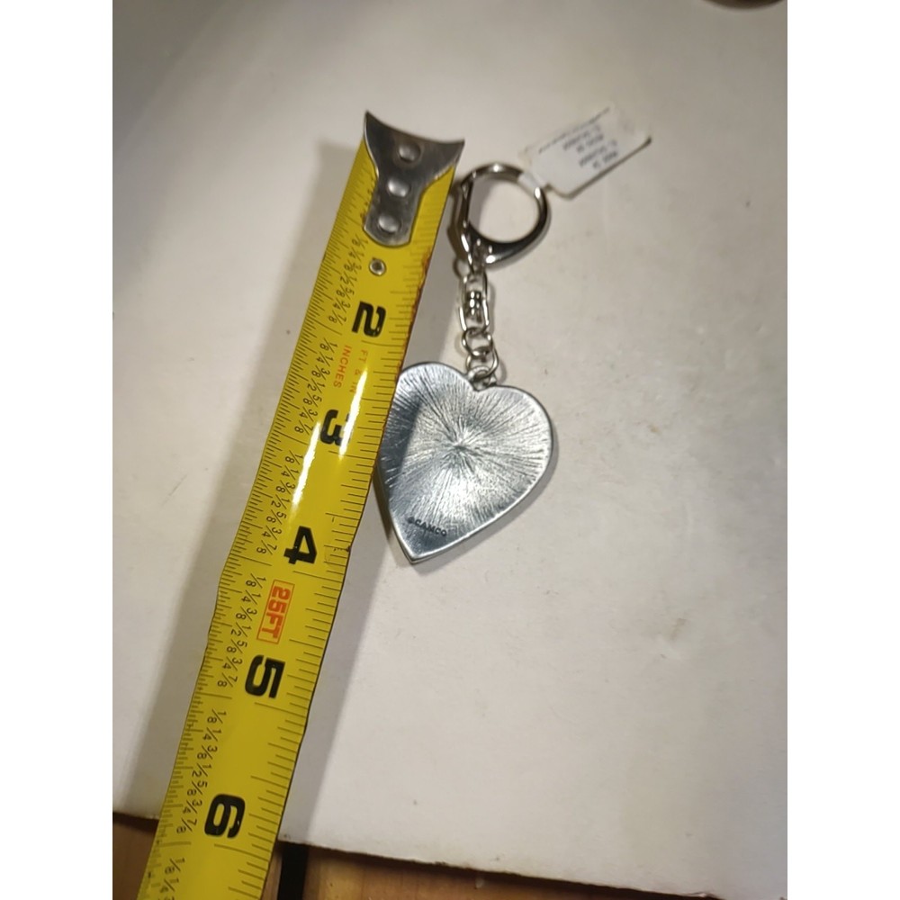 Daughter Heart Keychain Glitter Shine Scroll Work